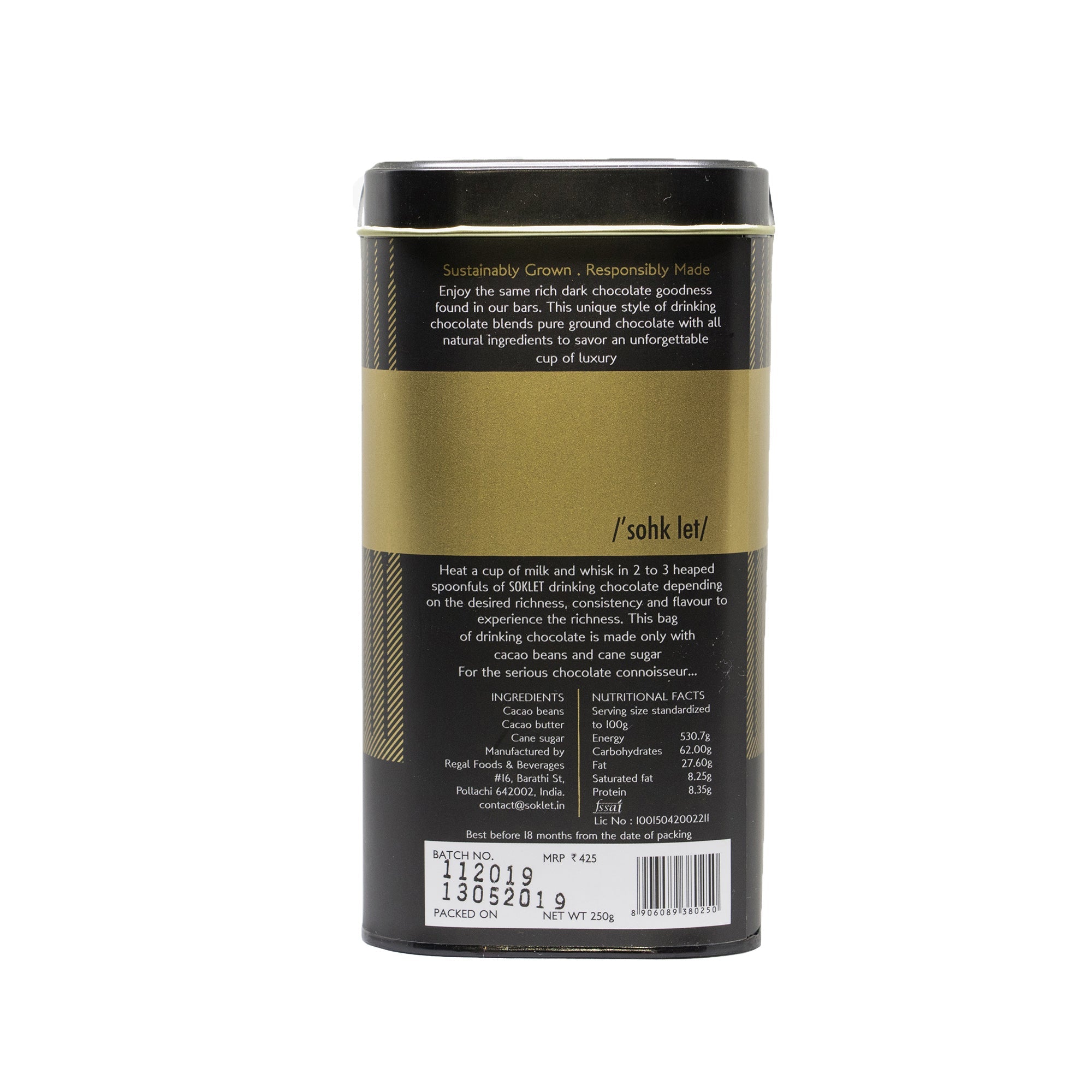 55% Pure Dark Drinking Chocolate